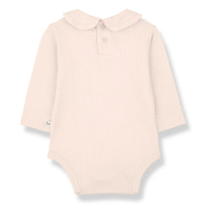 1+ en la familia - Body de canalé cuello Claudine Nina | Beige rosa