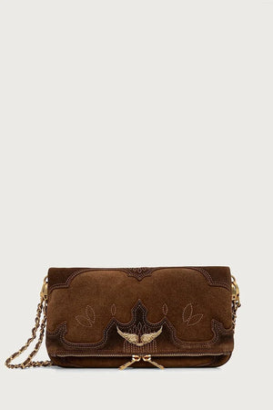 Bolso bandolera de ante para mujer