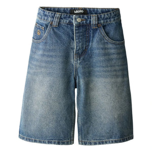 Molo - Alphie Denim Organik Pamuk Bermuda Şort | Mavi