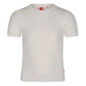 AO76 - Camiseta de algodón reciclado Emi | Blanca