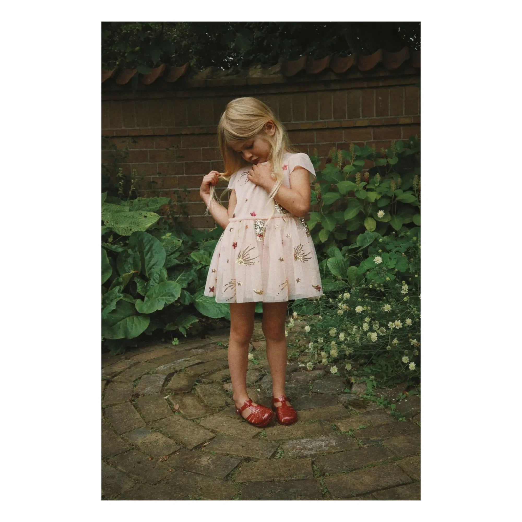 Konges Sløjd - Vestido de tul con lentejuelas Odette | Rosa claro