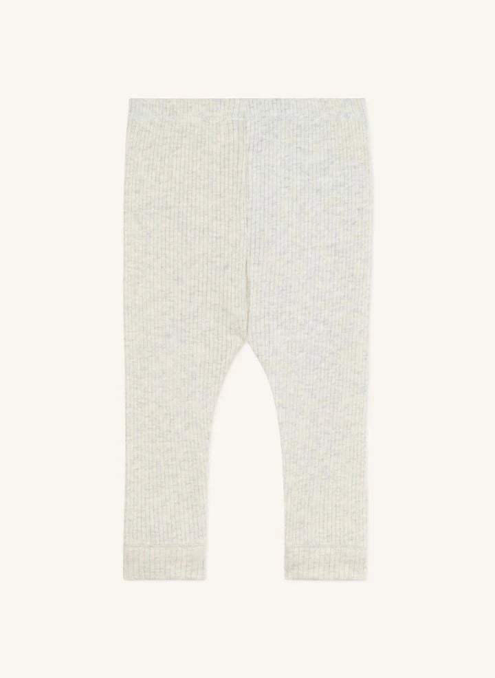 Petit Bateau - Leggings canalé con logo | Heather beige