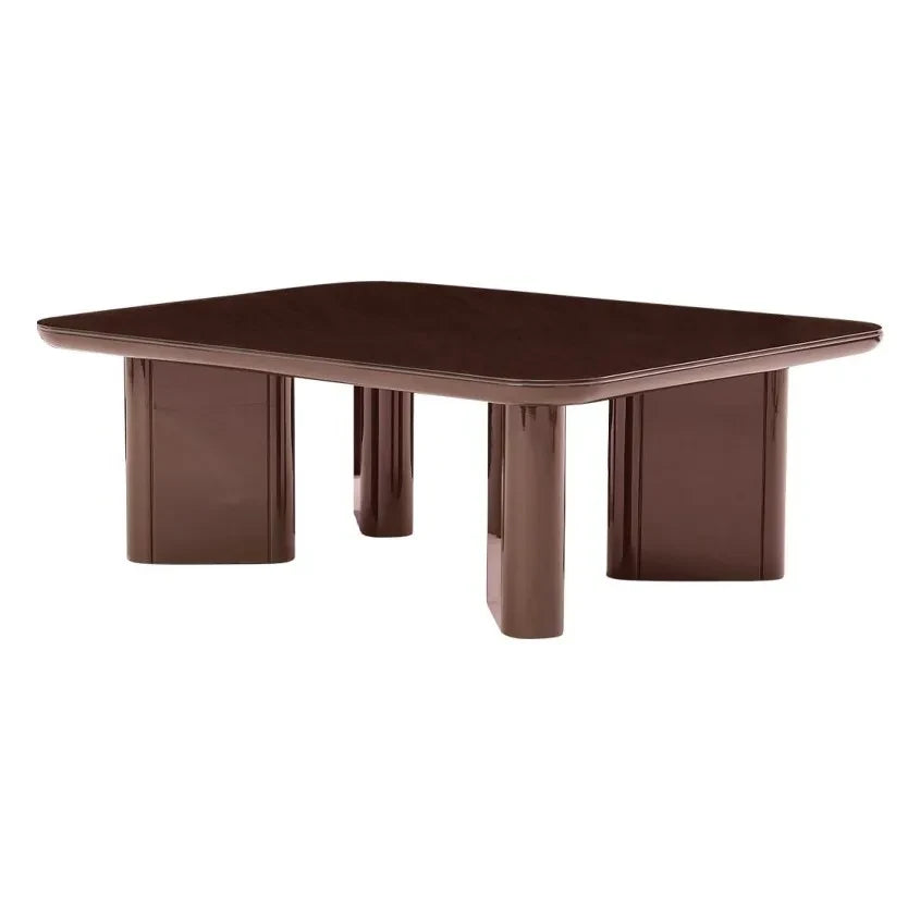 Gabrielle Paris - Mesa de centro de madera pulida Thelma | Cranberry