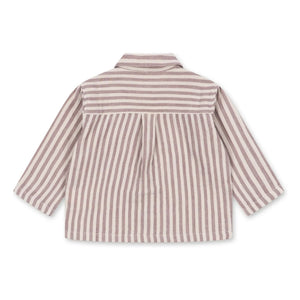 Konges Sløjd - Camisa de algodón orgánico a rayas Ely | Rojo