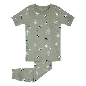 Petit Lem - Pijama de fútbol de algodón orgánico | Gris claro