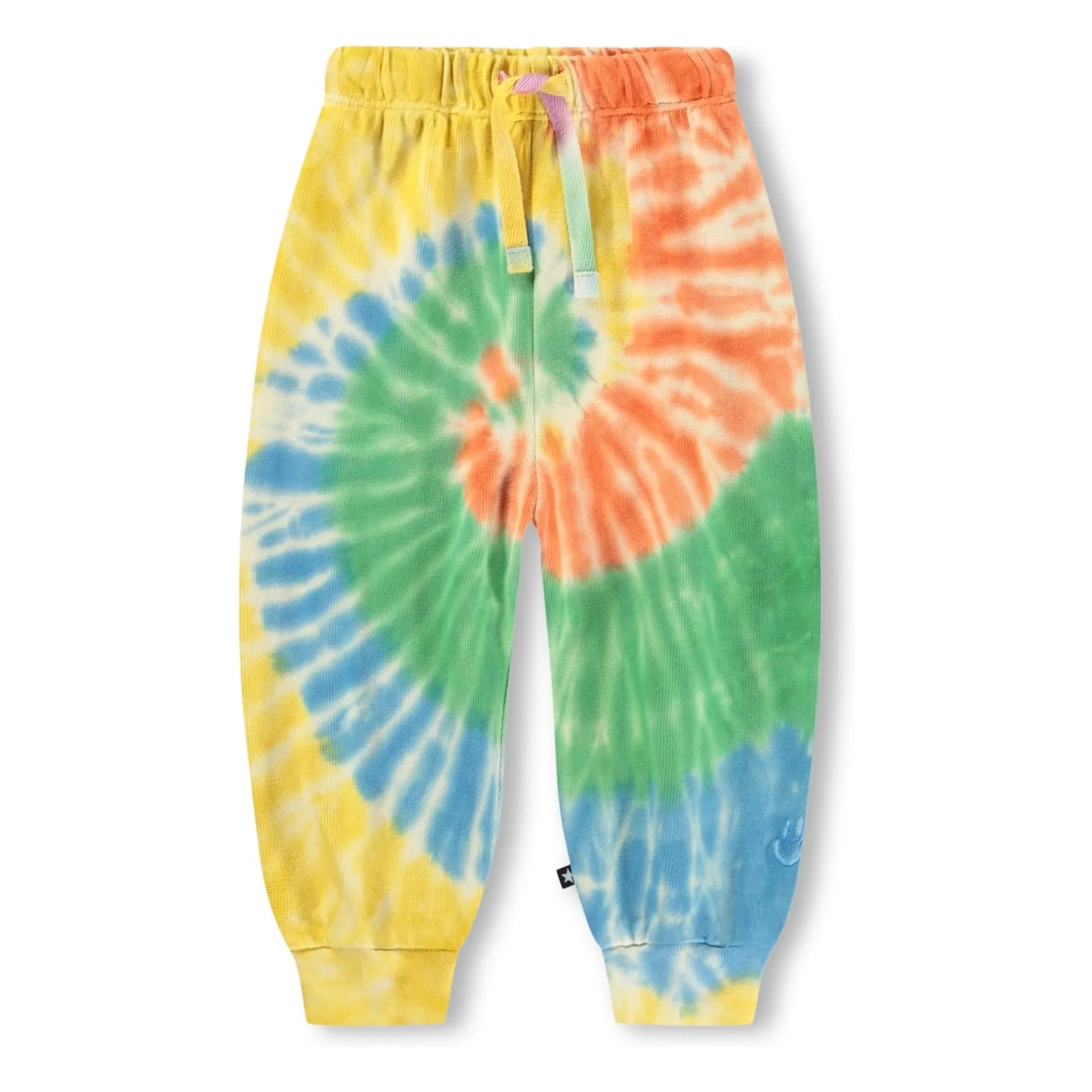 Molo - Pantalón Jogger de Algodón Orgánico con Estampado Batik Simeon | Amarillo