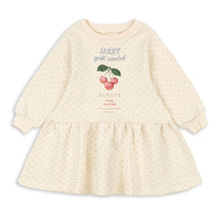 Konges Sløjd - Vestido de sudadera de algodón orgánico Loupy Pois | Crudo