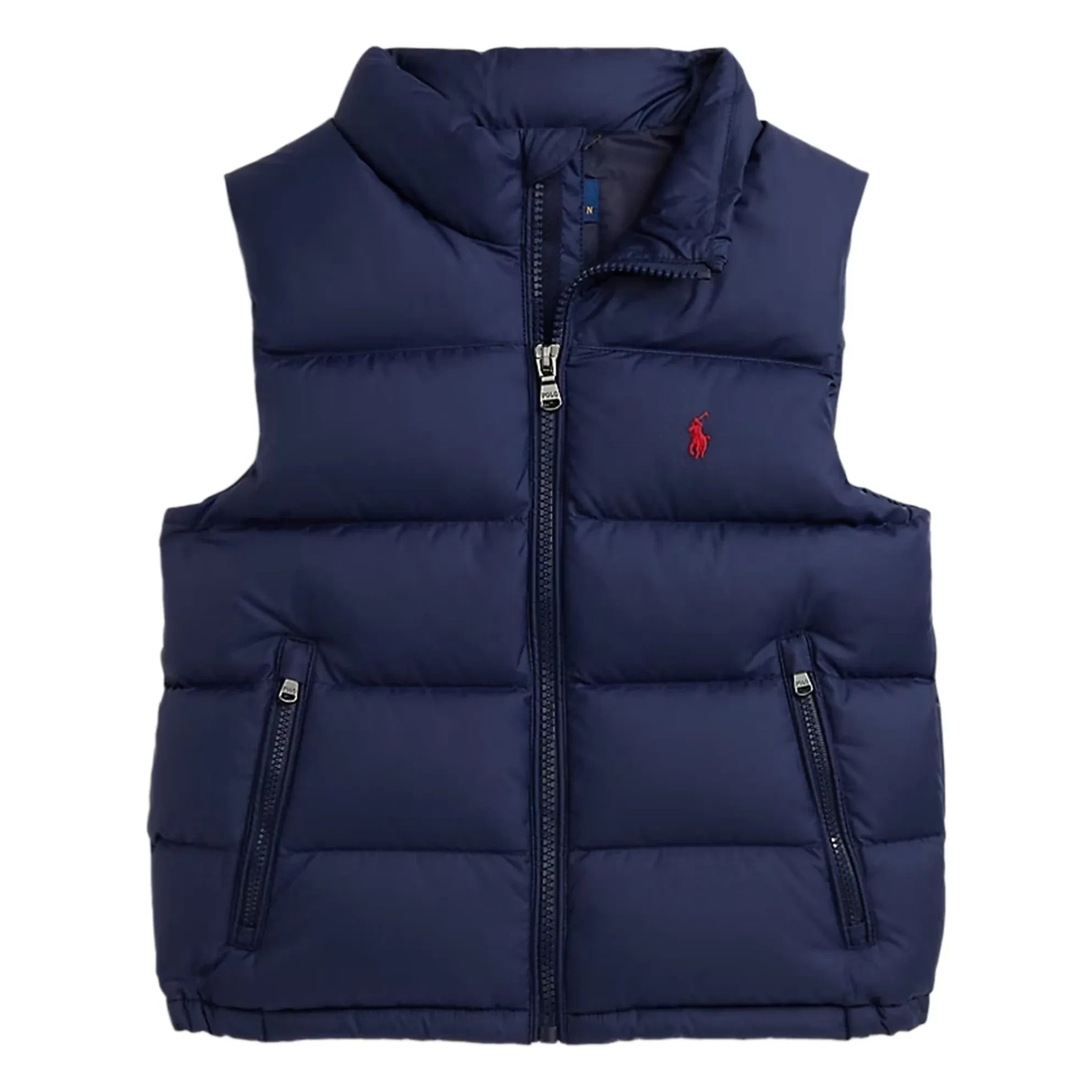 Ralph Lauren - Chaleco acolchado sin mangas con logo de fibras recicladas | Azul marino