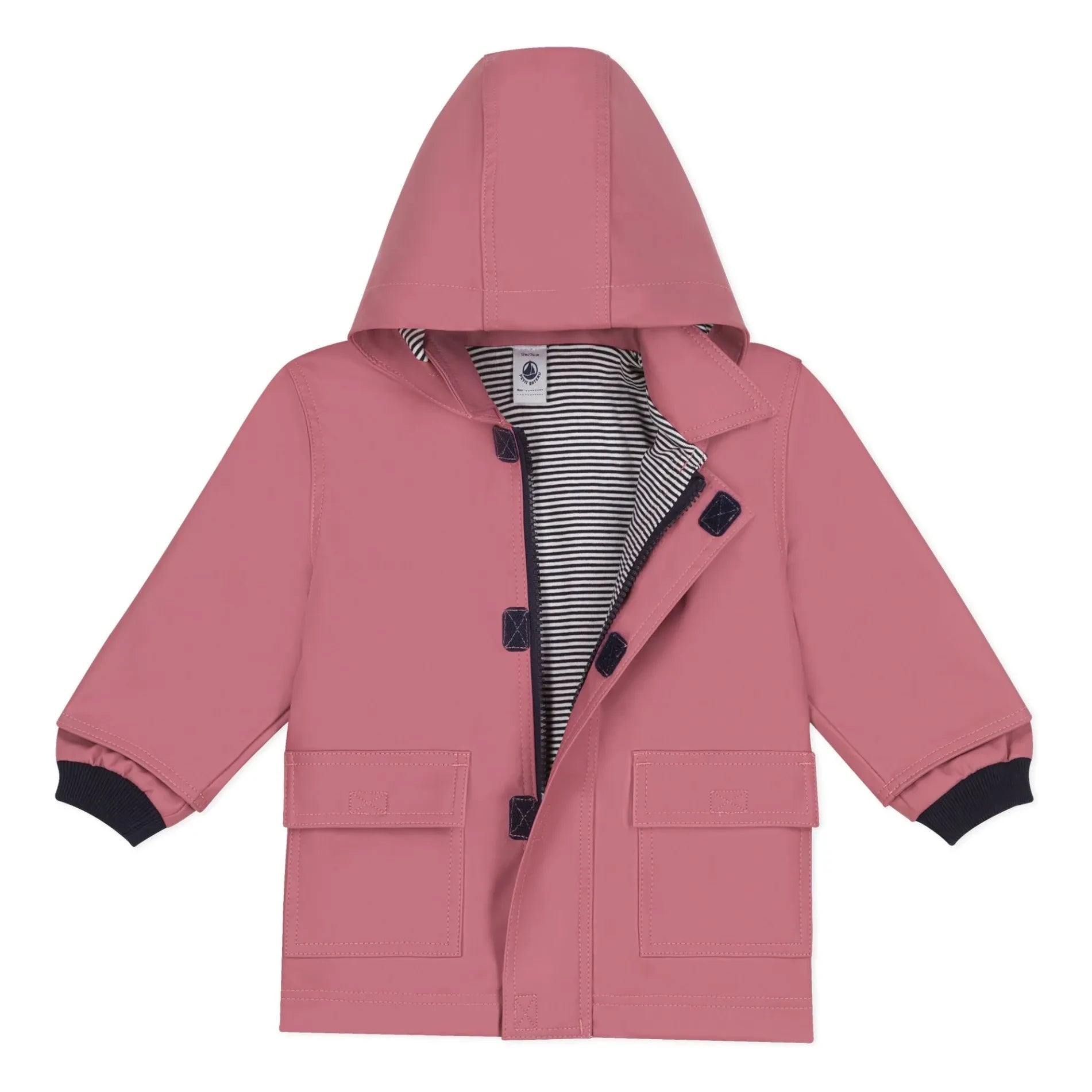 Petit Bateau - Chubasquero icónico de bebé | Rosa