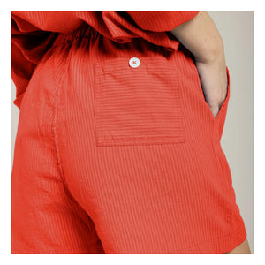 Maison Saint Julien - Short Cap d'Antibes Voile de Coton | Coral