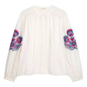 Louise Misha - Blusa Jeanne de algodón orgánico | Blanco