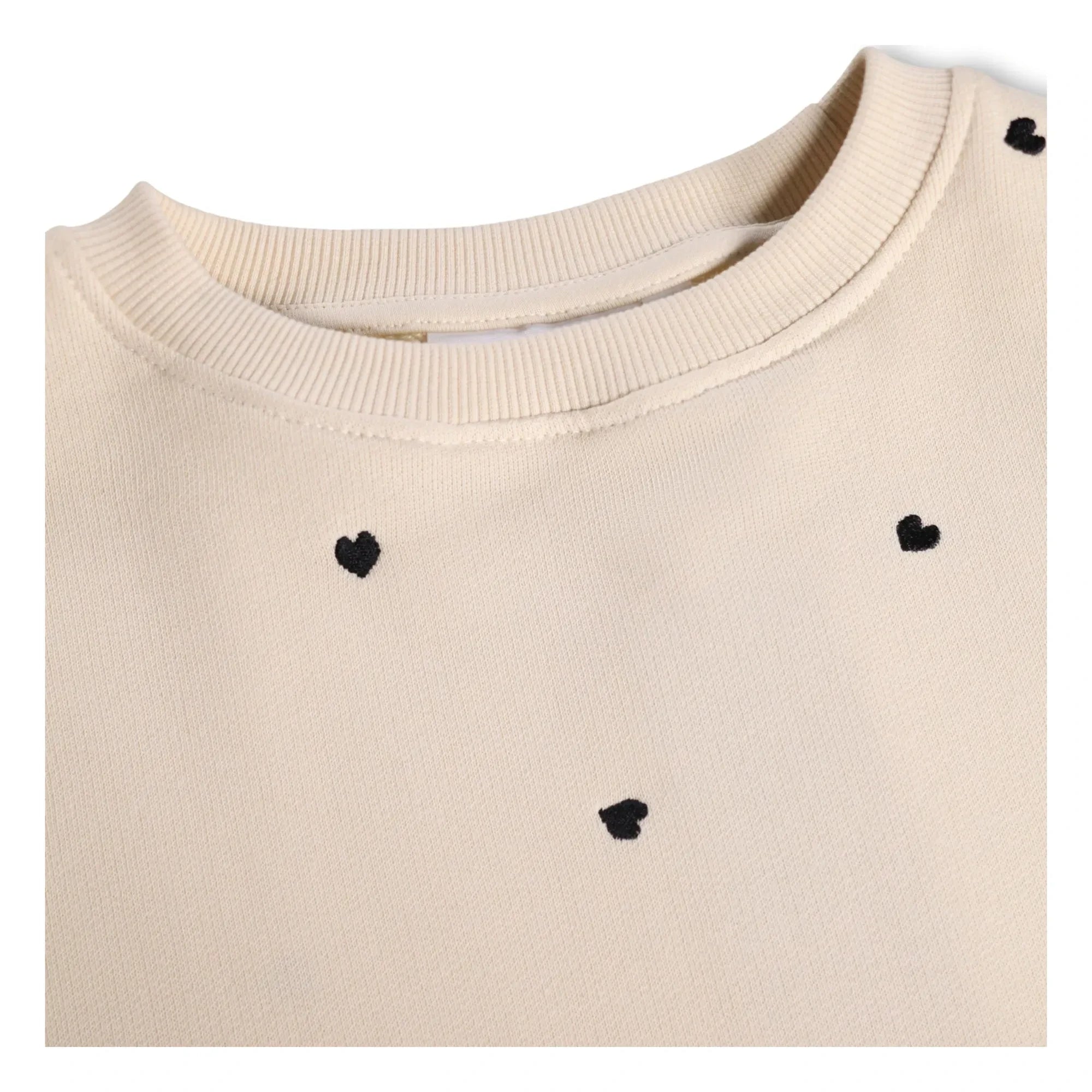 Molo - Sudadera de algodón orgánico con corazones Miki | Crudo