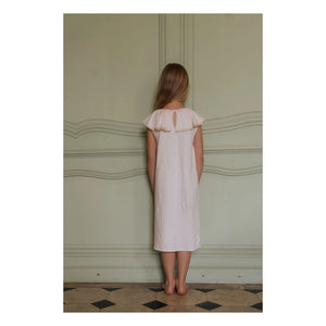 Risu Risu - Vestido de noche de algodón orgánico Aline | Rosa pálido