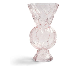 &Klevering - Florero de cristal con forma de diamante cosmético | Rosa