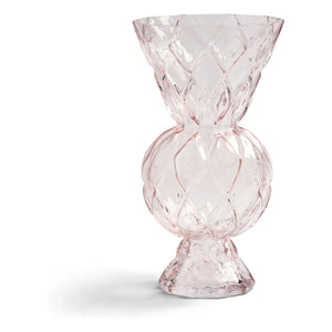 &Klevering - Florero de cristal con forma de diamante cosmético | Rosa
