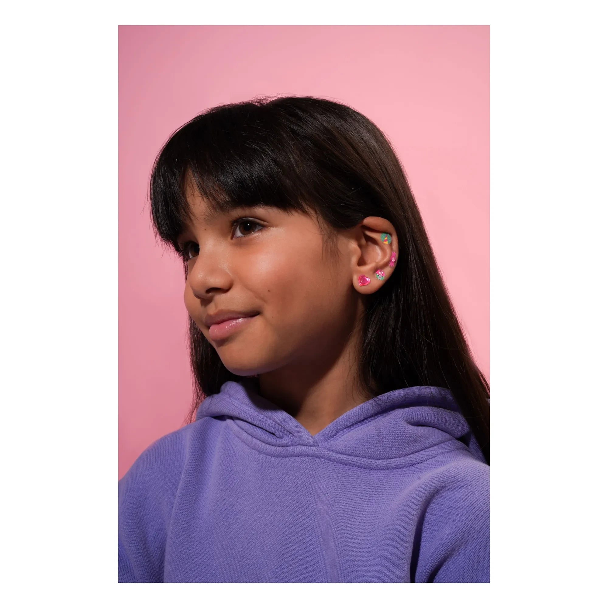 Omy - Pendientes adhesivos Kawaii | Naranja