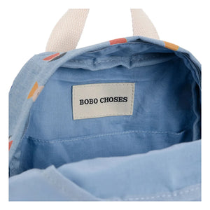 Bobo Choses - Mochila de algodón orgánico con estampado de dibujos animados | Azul Vaquero