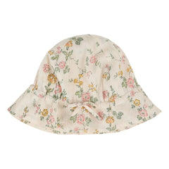Emile et Ida - Gorro de algodón orgánico con flores | Rosa pálido