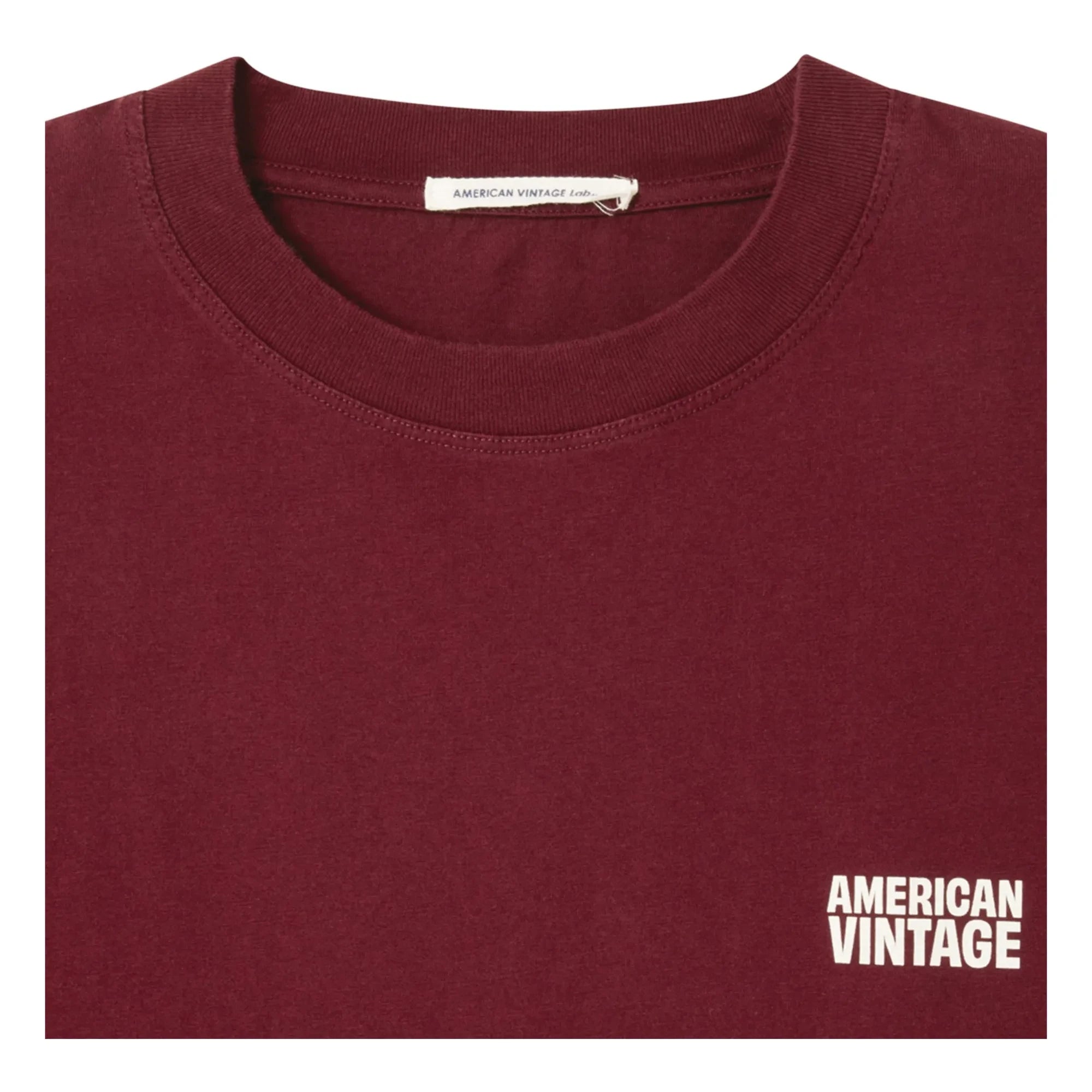 American Vintage - Camiseta de cuello redondo Gixy | Granate