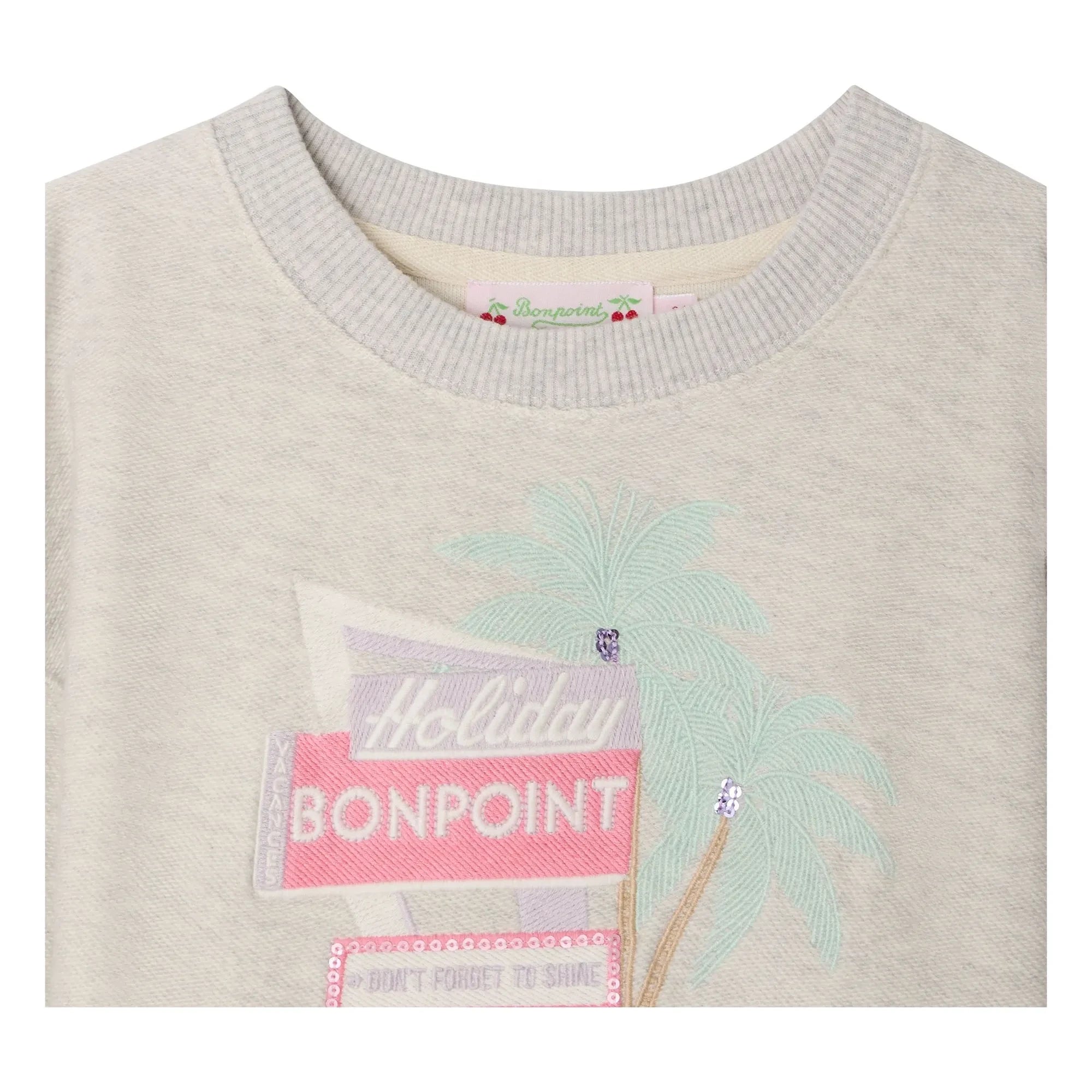 Bonpoint - Sudadera de algodón orgánico Tayla | Gris jaspeado