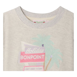 Bonpoint - Sudadera de algodón orgánico Tayla | Gris jaspeado