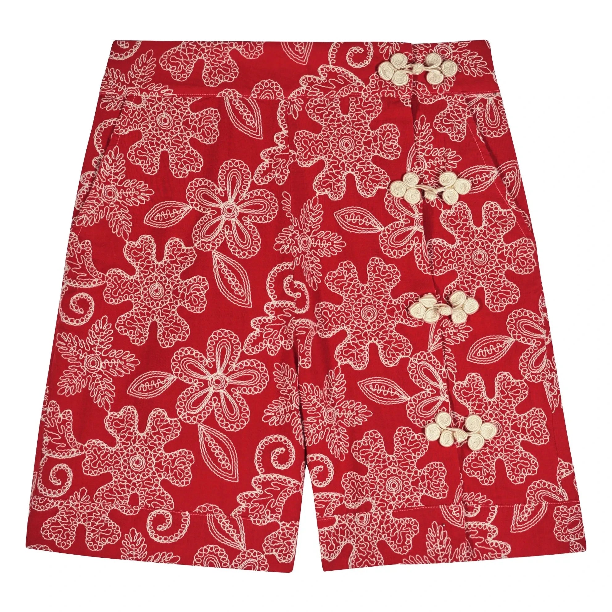 Maria de la Orden - Silene Algodón Pantalones cortos | Rojo