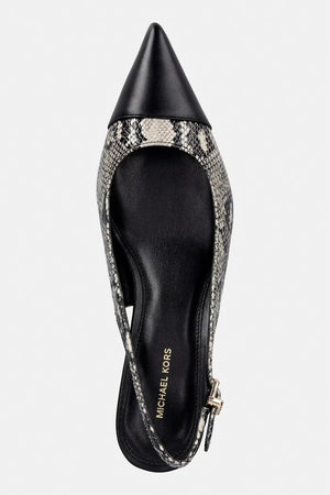 Zapatos de tacón Amara Toe Cap Sling Pump de cuero de MICHAEL Michael Kors