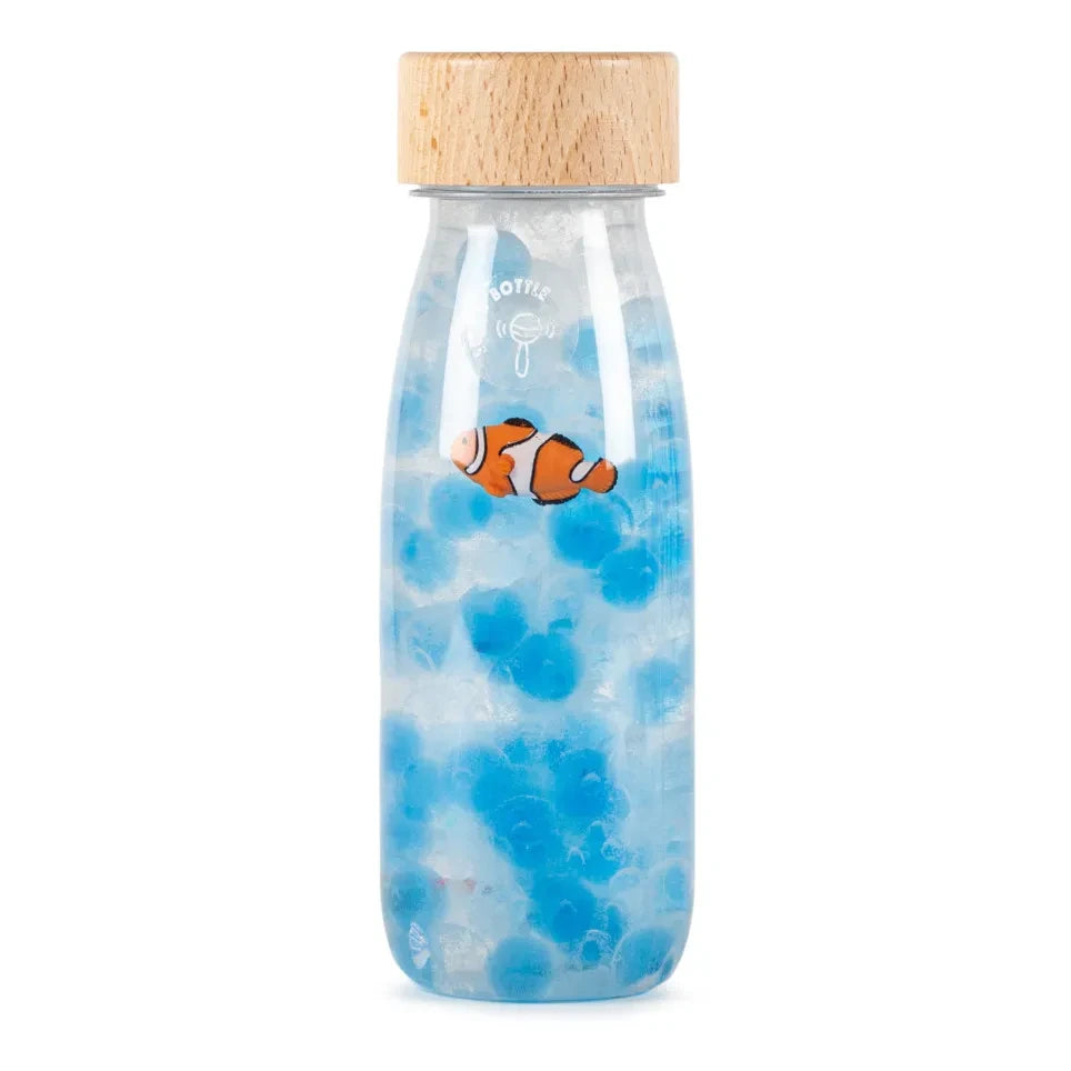Petit Boum - Botella Sensorial de Peces | Azul