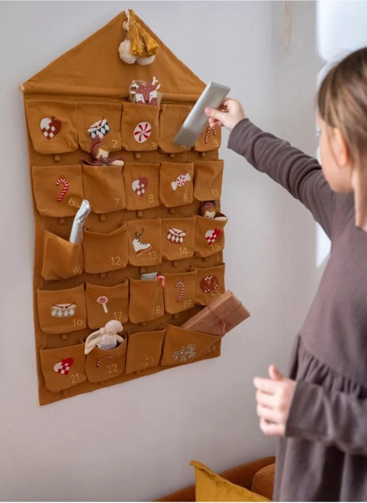 Fabelab - Calendario de Adviento de Algodón Bordado | Mostaza