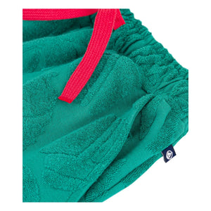 Petit Bateau - Pantalón corto de rizo de palma de algodón orgánico | Verde