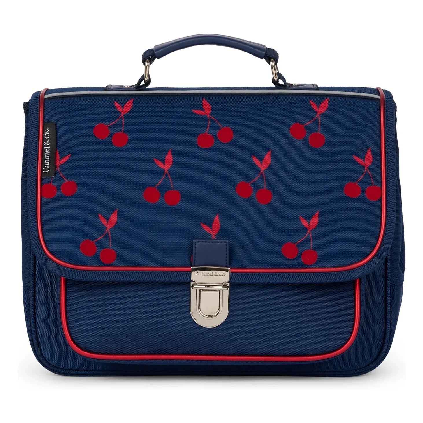 Caramel & Cie - Bolso pequeño Velvet Cherries | Azul marino