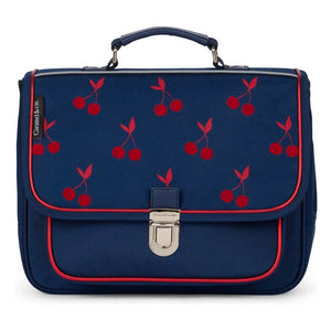 Caramel & Cie - Bolso pequeño Velvet Cherries | Azul marino