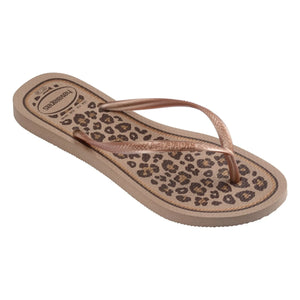 Havaianas - Chanclas Slim Animals | Rosa Oro