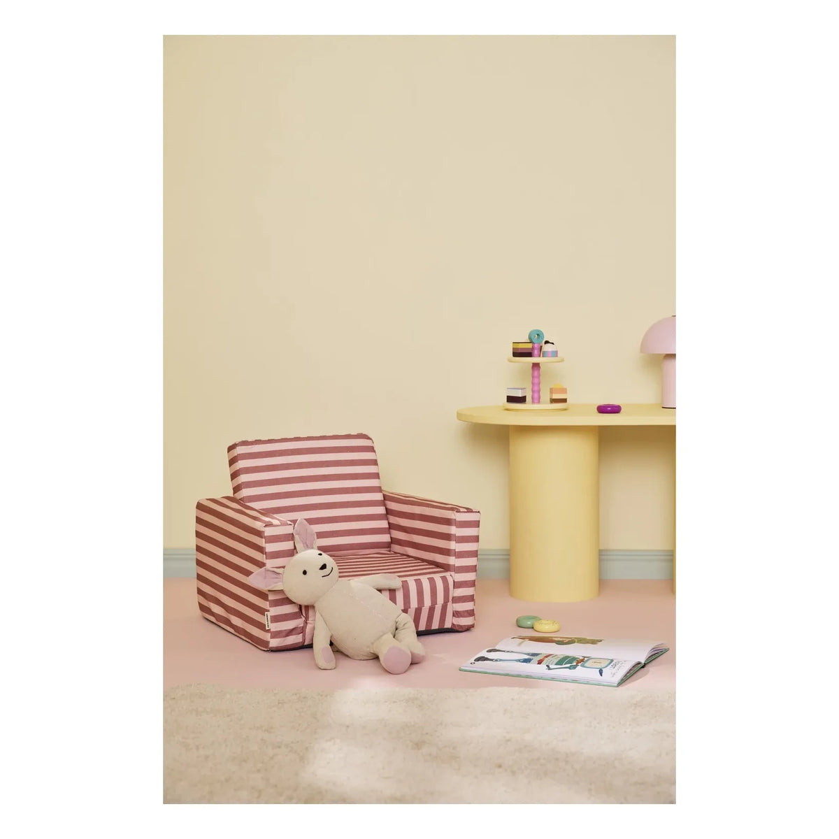 Kid's Concept - Sillón Rayado | Rosa