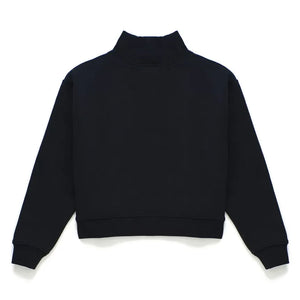 Maison Mangostan - Çiçek Desenli Boğazlı Sweatshirt | Siyah
