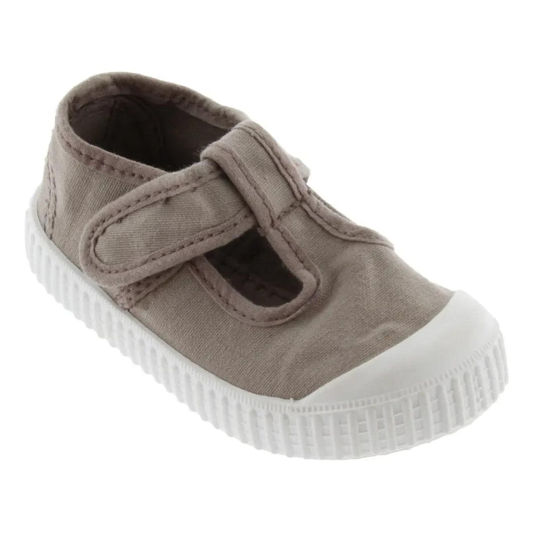 Victoria - Sandalia Tira Lone Velcro Zapatilla | Oatmeal