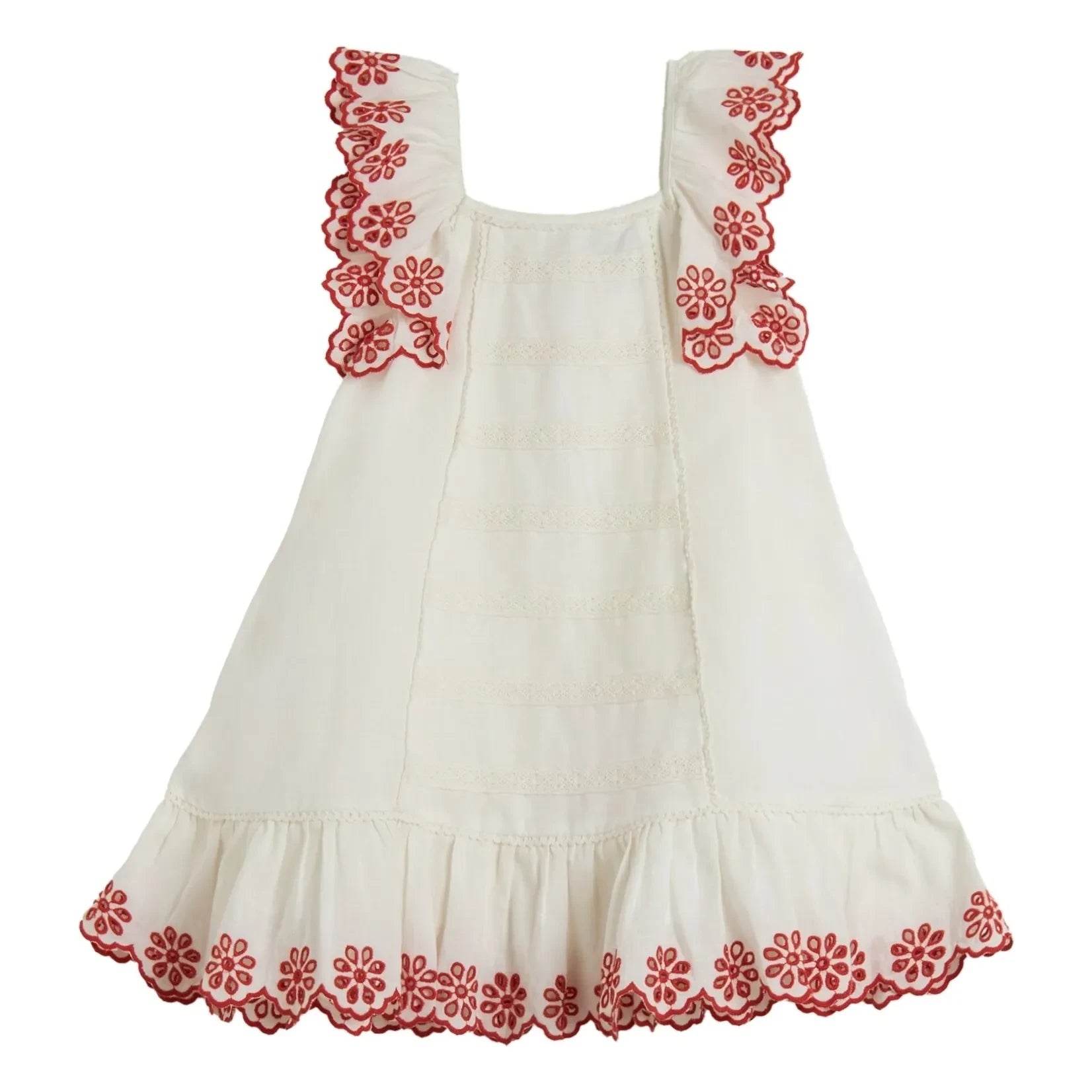 Stella McCartney Kids - Vestido bordado | Marfil