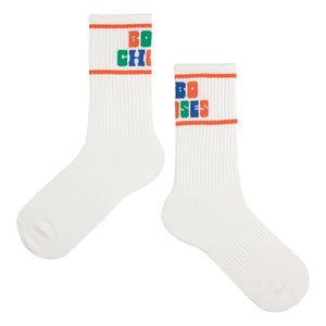Bobo Choses - Calcetines altos de algodón orgánico Bobo | Blanco