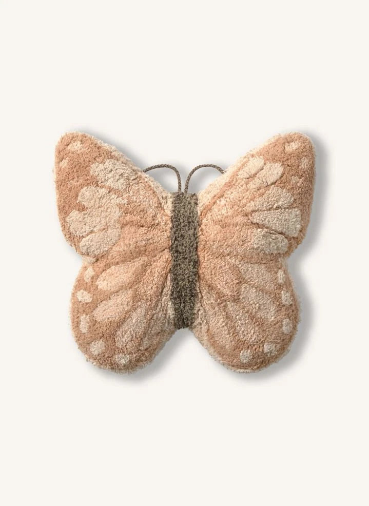 Lorena Canals - Cojín de suelo Mariposa | Rosa polvo
