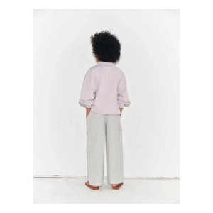 Main Story - Polo Sweat con Logo de Algodón Orgánico | Gris Violeta