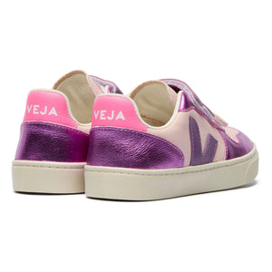 Veja - Zapatillas Deportivas de Cuero Rayadas V-10 O.T. | Morado
