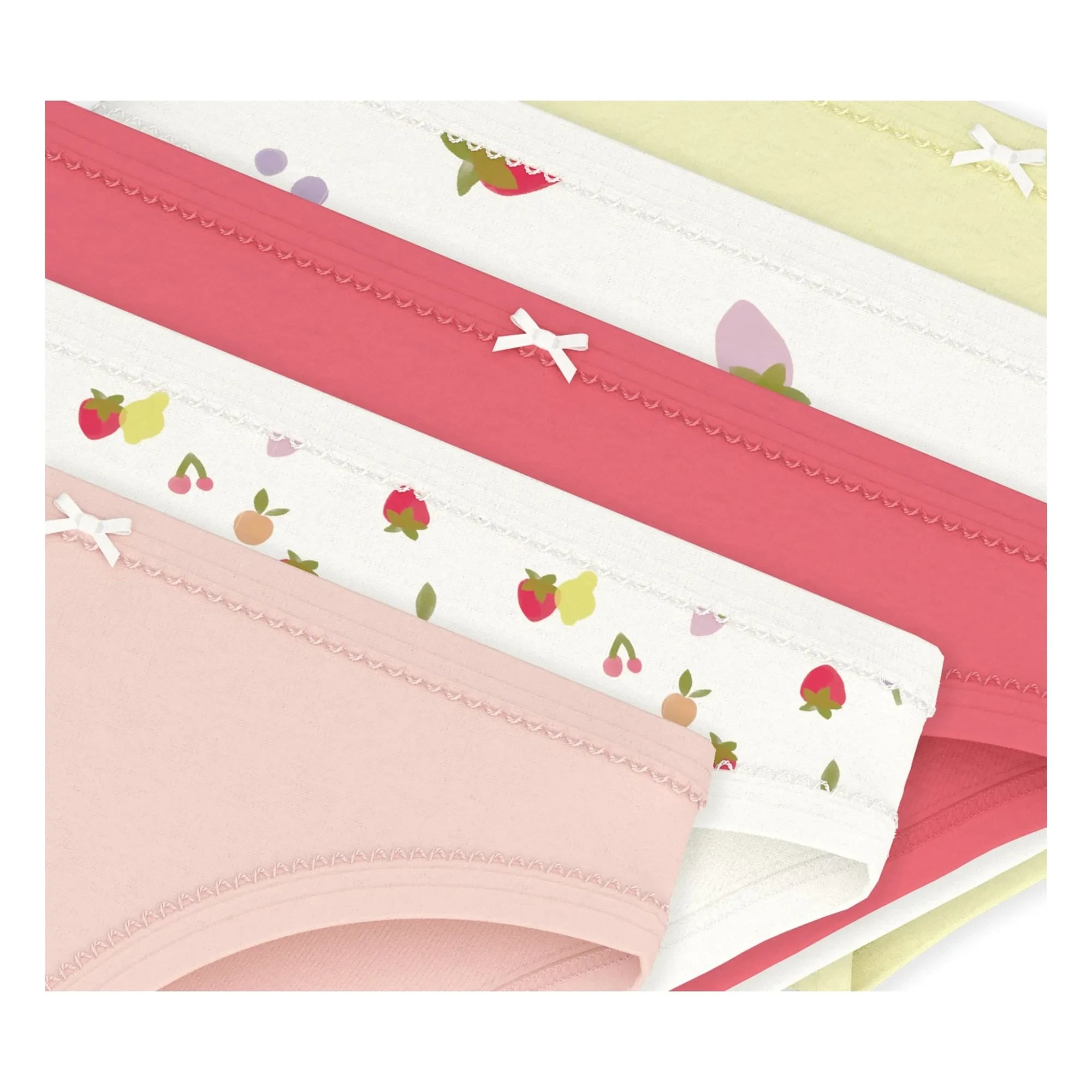 Petit Bateau - Lote de 5 Braguitas con Estampado de Frutas | Rosa