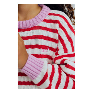 the new society - Jersey de rayas Marigold | Rojo