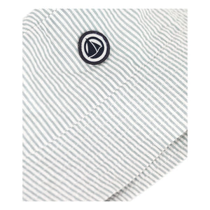 Petit Bateau - Sombrero bob a rayas de algodón orgánico | Verde