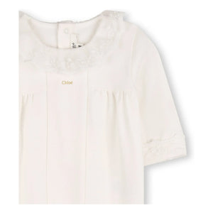 Chloé - Set de pijama y manta de algodón orgánico | Blanco