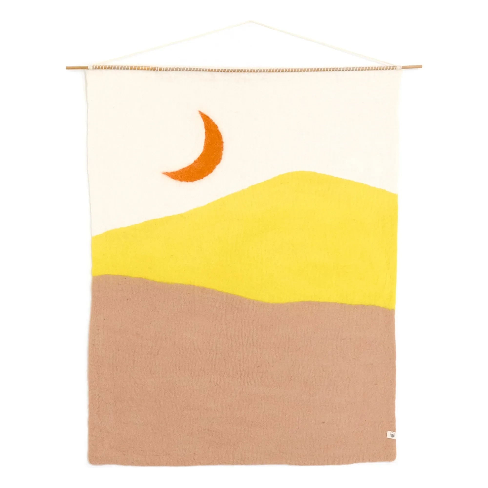 Muskhane - Adorno de pared de fieltro Night | Beige