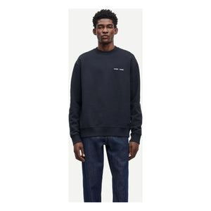 Samsoe Samsoe - Sudadera Norsbro de cuello redondo de algodón orgánico | Azul Oscuro