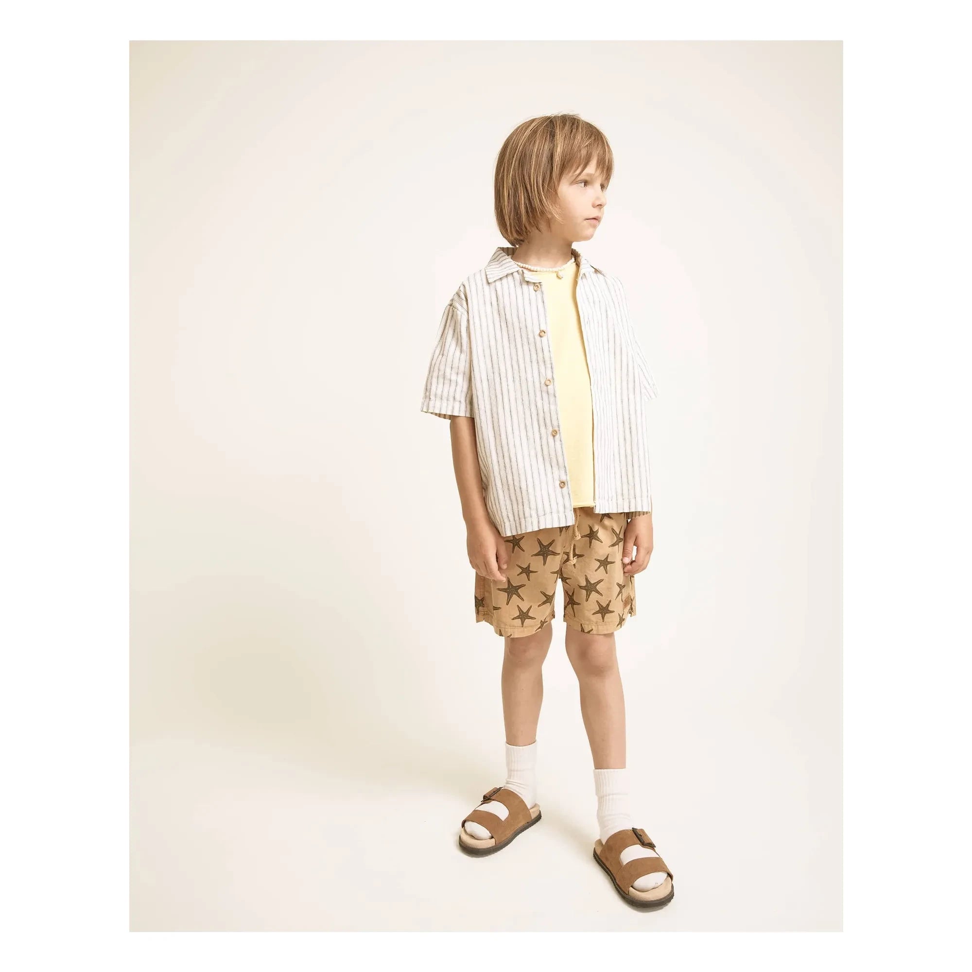 Búho - Camisa de lino a rayas | Crudo