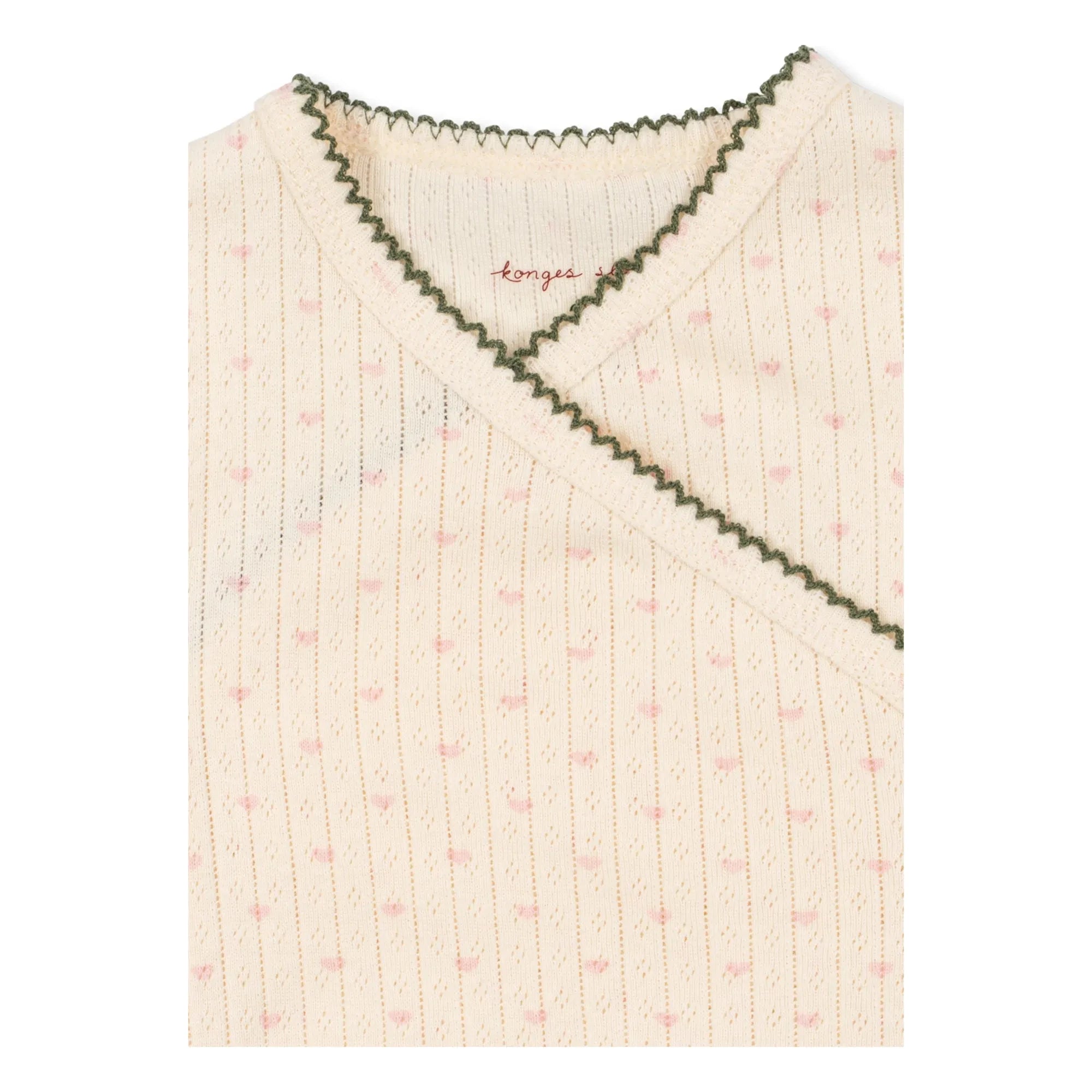Konges Sløjd - Peto con corazones Minnie, algodón orgánico | Crudo