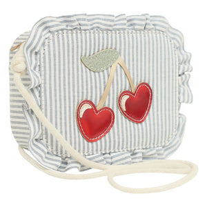 Mimi & Lula - Bolso con cerezas a rayas | Azul